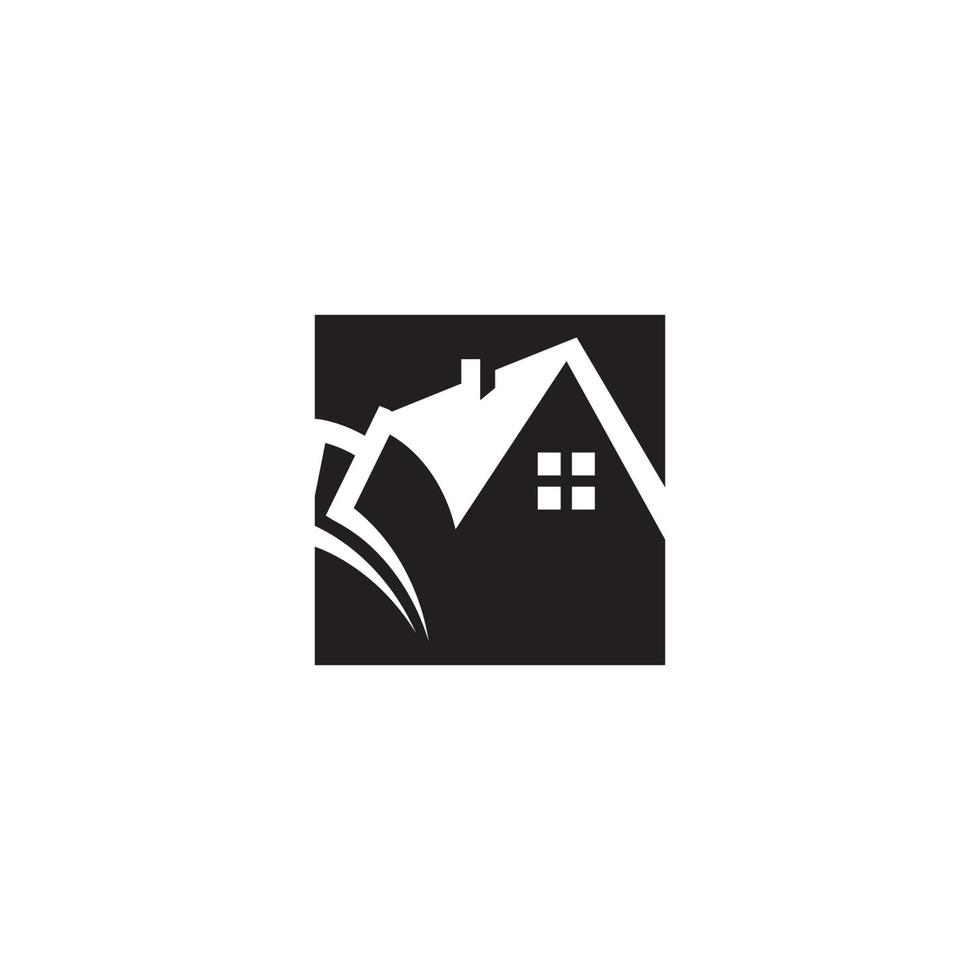 casa e design gráfico do logotipo do empréstimo financeiro doméstico. vetor