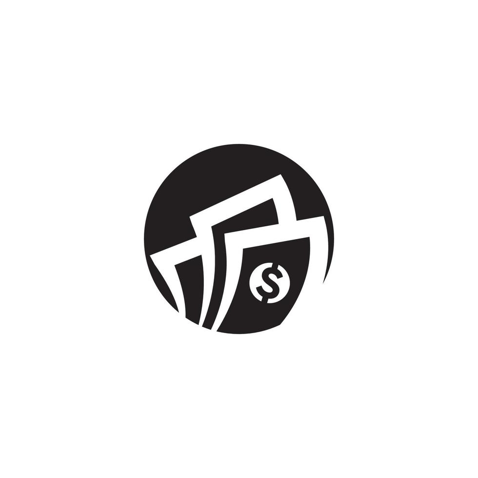 design gráfico do logotipo do empréstimo fnanceiro. vetor
