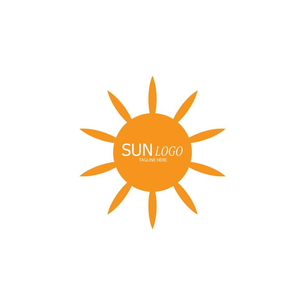 sol ilustração vetorial ícone logotipo modelo de design vetor