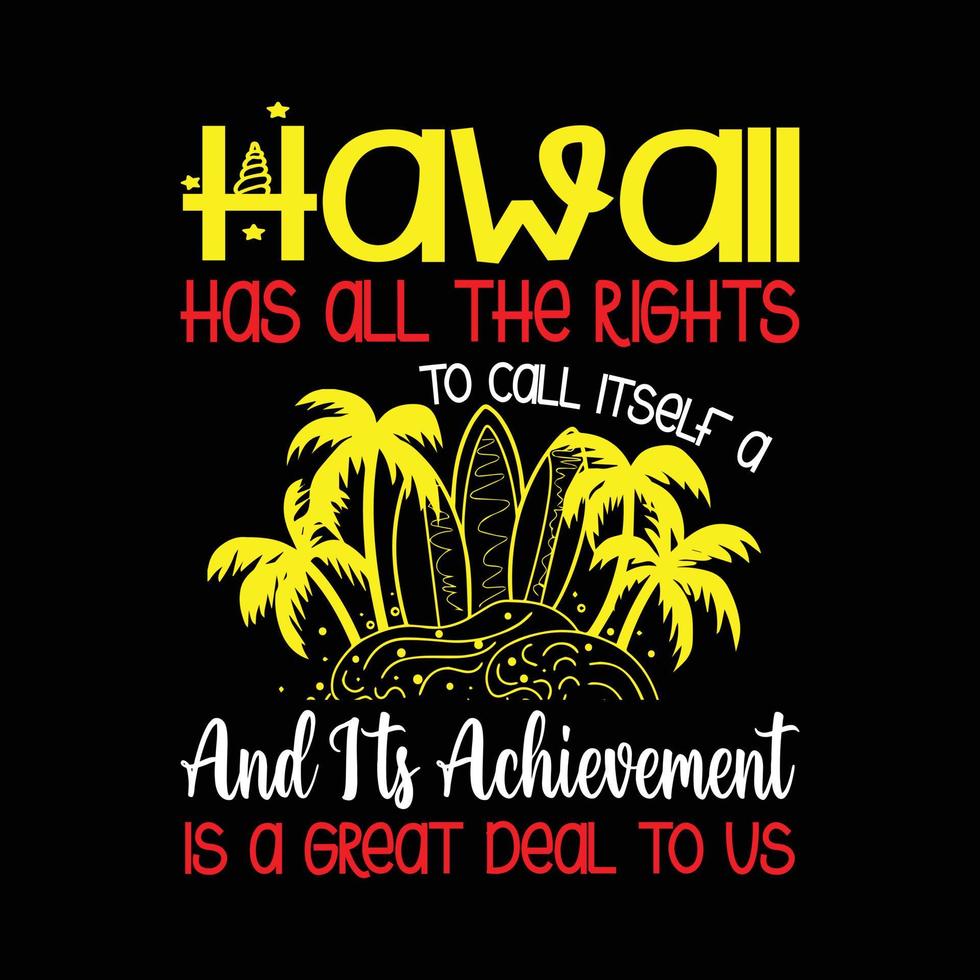 hawaii 1959. design de camiseta do dia do estado do hawaii. vetor de camisa do Havaí.