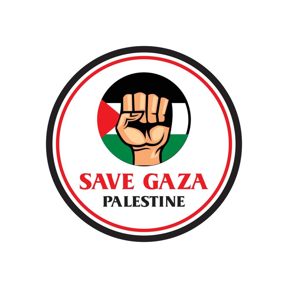 salve o logotipo da palestina, vetor de gaza grátis