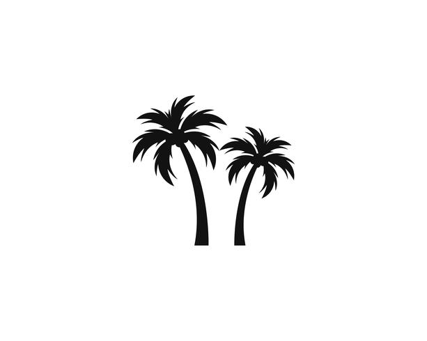 Modelo de logotipo de verão palmeira vetor