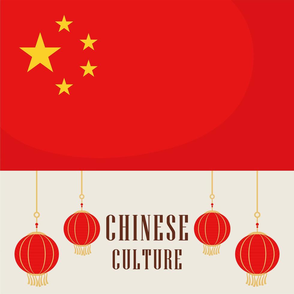 cartel da cultura chinesa vetor