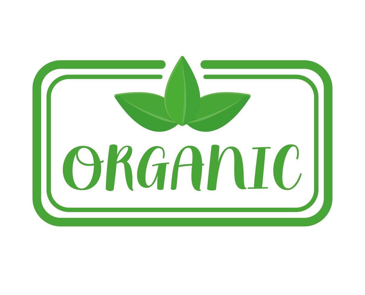 etiqueta de produto orgânico vetor