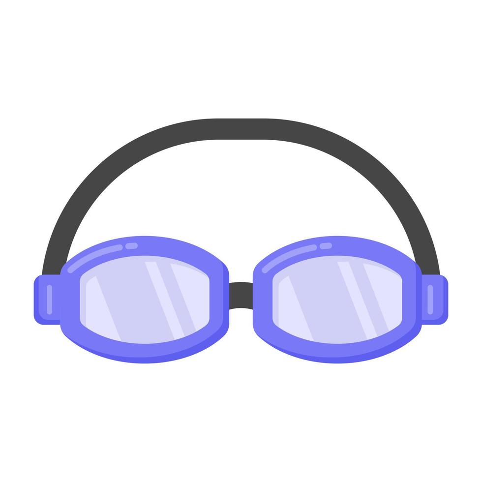 óculos de esqui no ícone de estilo simples, vetor editável