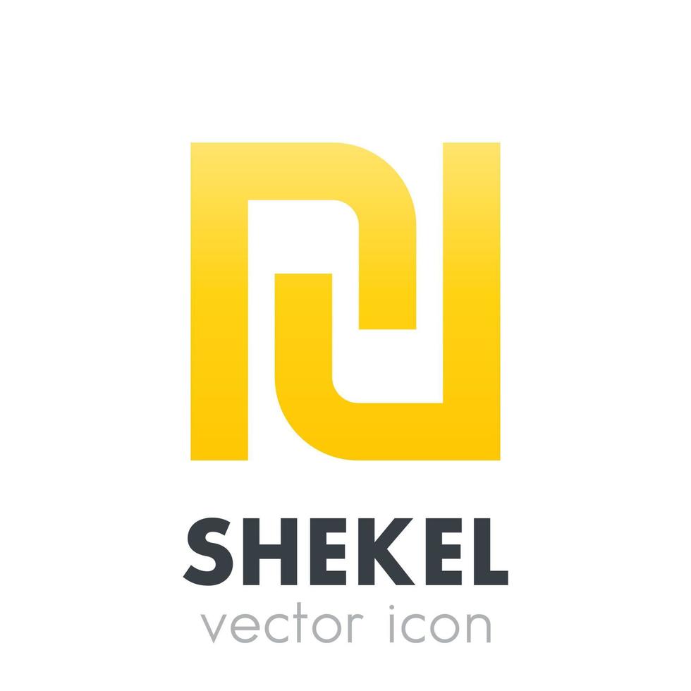 ícone de vetor de shekel sobre branco