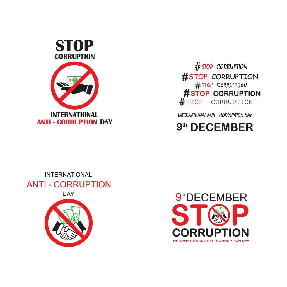 dia mundial da corrupção vetor