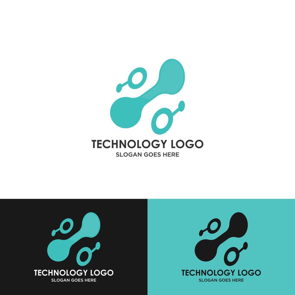 design de logotipo de tecnologia, modelo de ilustração vetorial de designs de logotipo vetor