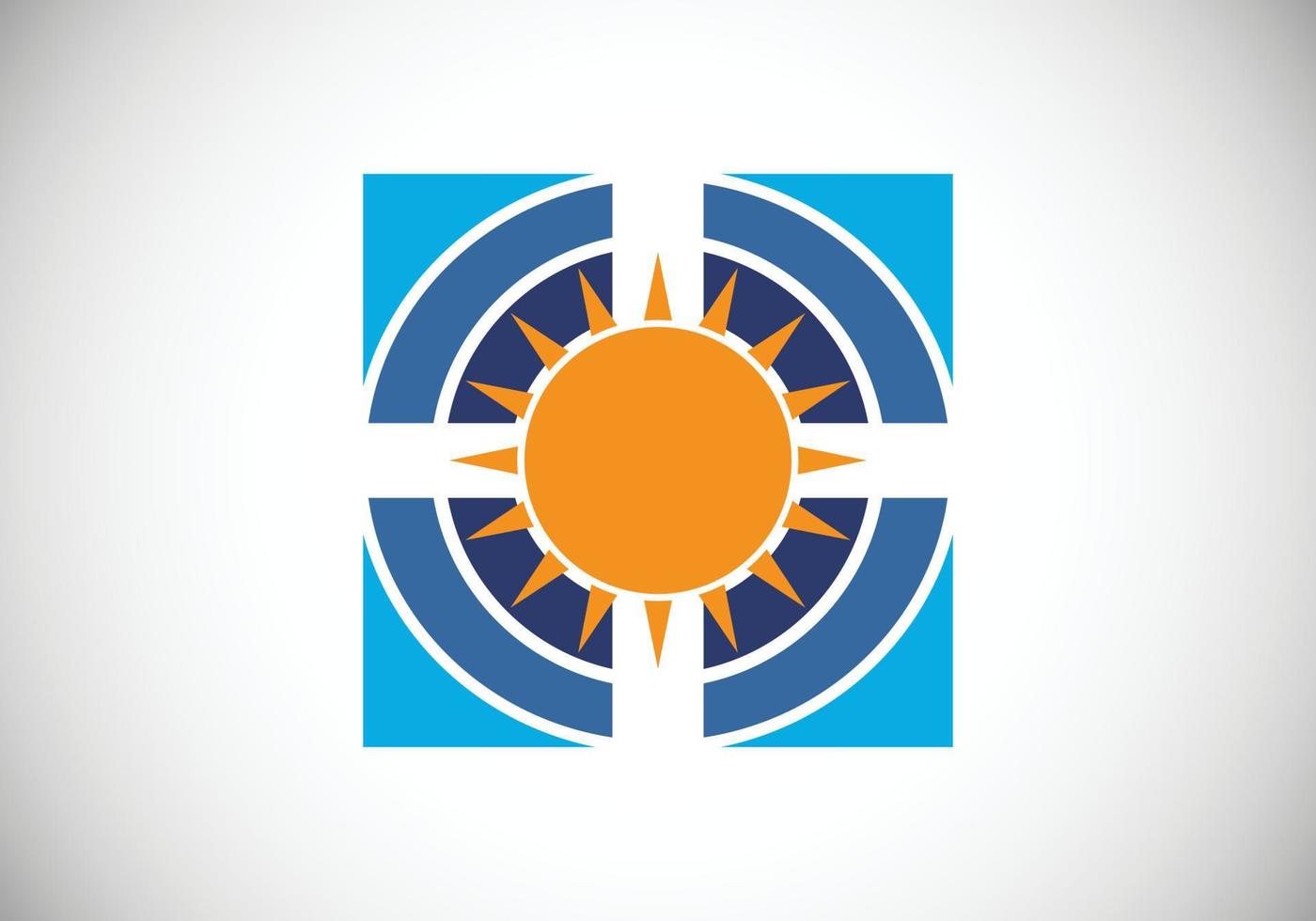 design de logotipo de sol criativo abstrato, logotipo de sol de verão, símbolo de sinal de ícone de sunburst vetor