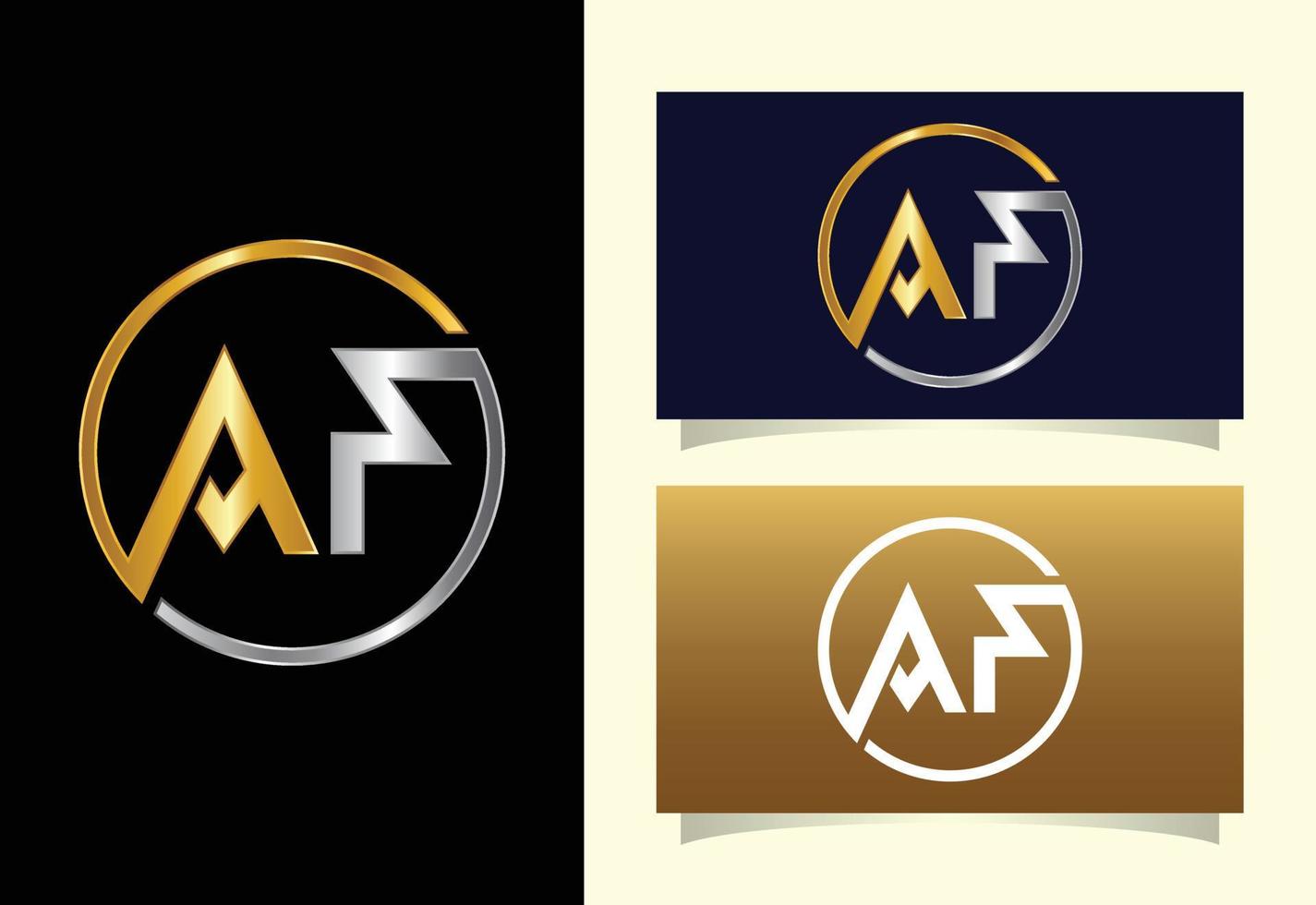 modelo de design de logotipo de letra inicial af. símbolo gráfico do alfabeto para identidade de negócios corporativos vetor