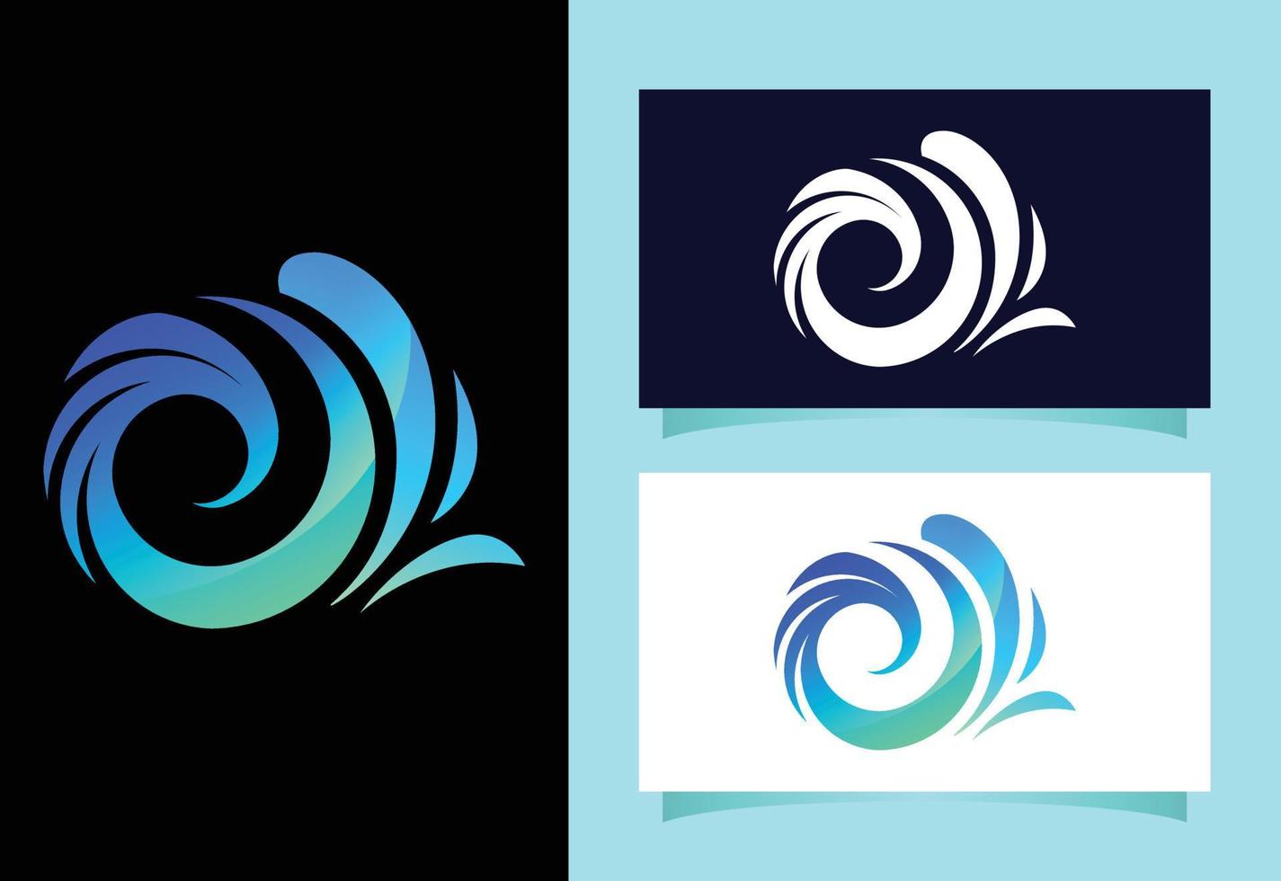 modelo de design de símbolo de sinal de logotipo de onda de água. ícone de onda do mar vetor