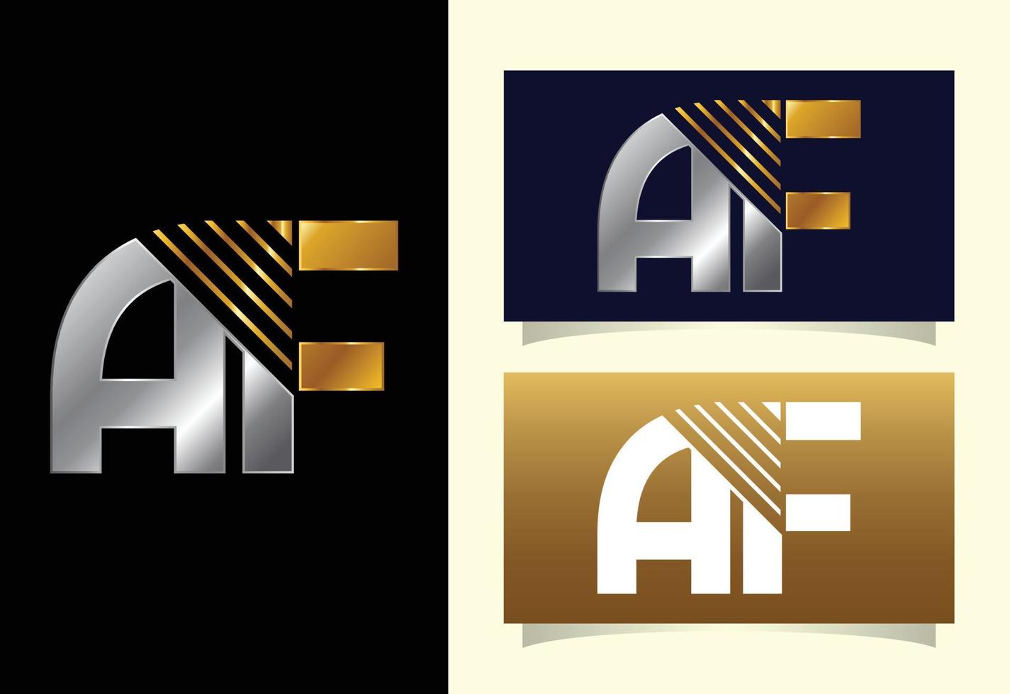 modelo de design de logotipo de letra inicial af. símbolo gráfico do alfabeto para identidade de negócios corporativos vetor