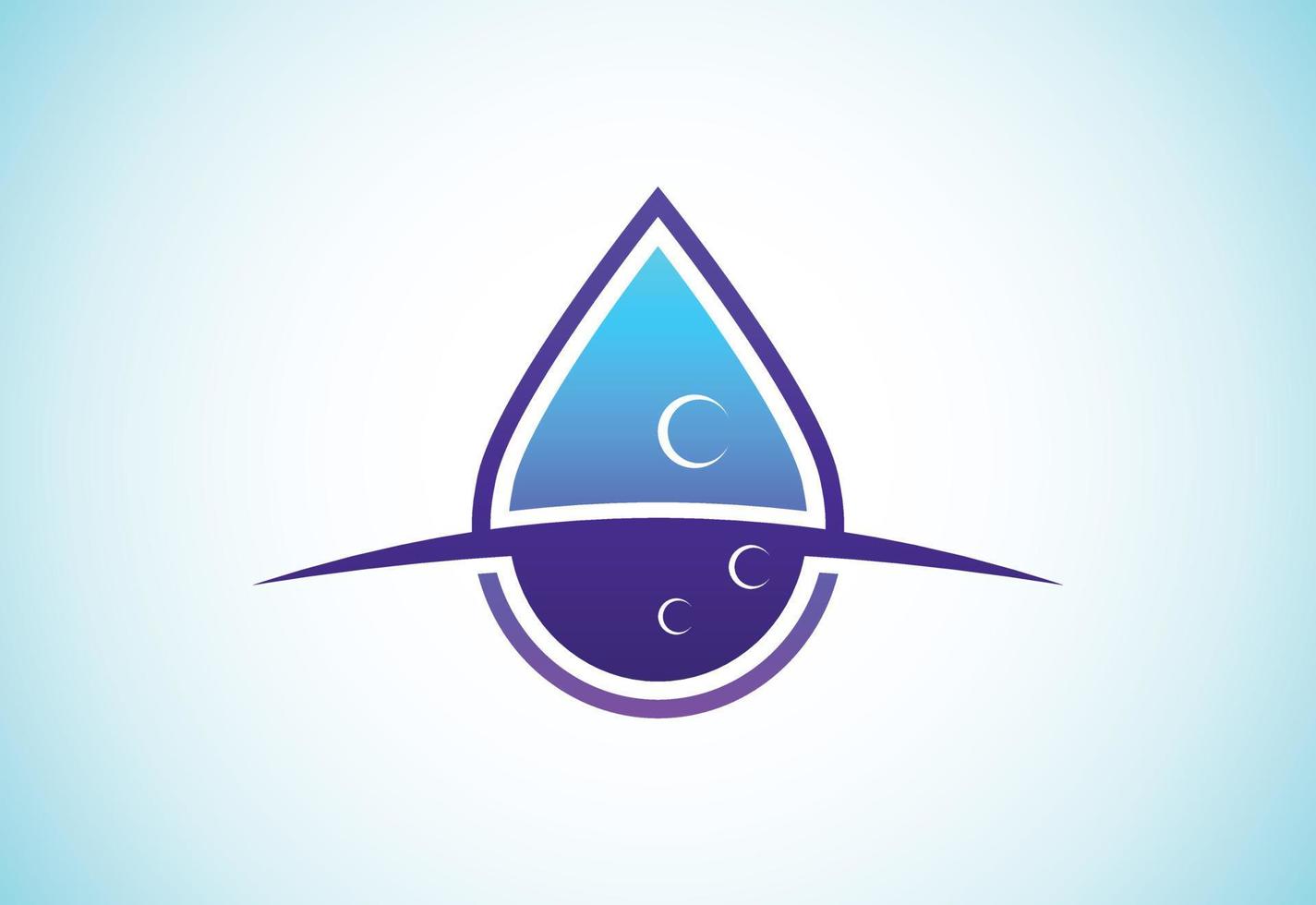 símbolo de sinal de logotipo de gota de água abstrata em fundo branco, modelo de design de logotipo de gota de água. vetor