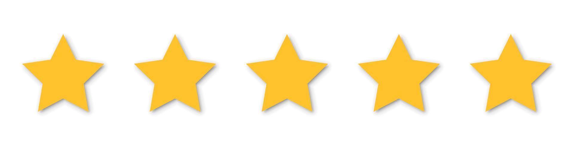 feedback cinco estrelas. conceitos de revisão de clientes vetoriais. estrelas de comentários com boa e má taxa e texto. 3d vetor