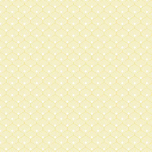 Fundo amarelo abstrato do teste padrão da beira do hexágono. vetor