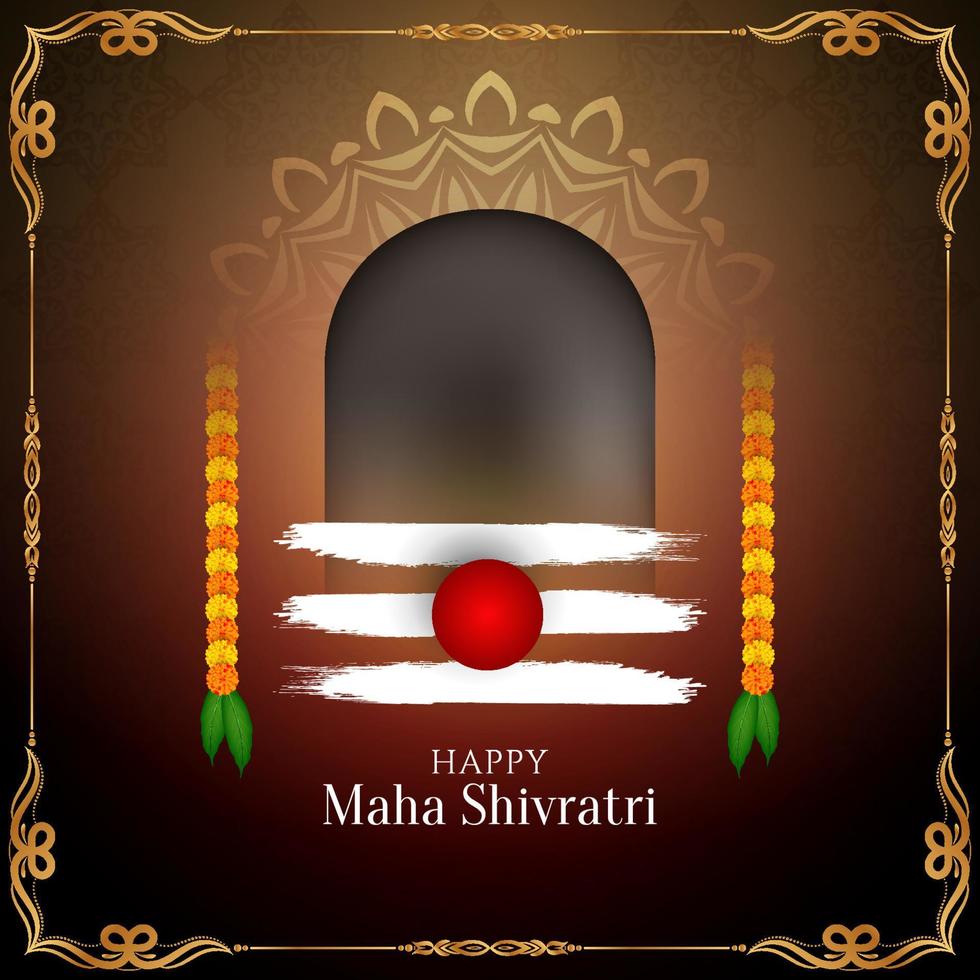 design de plano de fundo feliz maha shivratri vetor