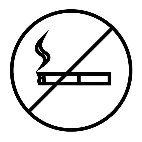 Não fumar ícone Vector