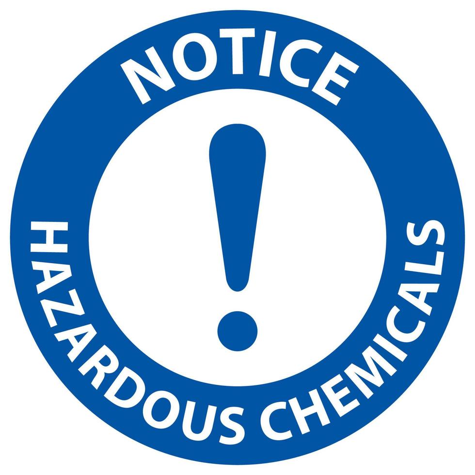 observe o sinal de produtos químicos perigosos no fundo branco vetor