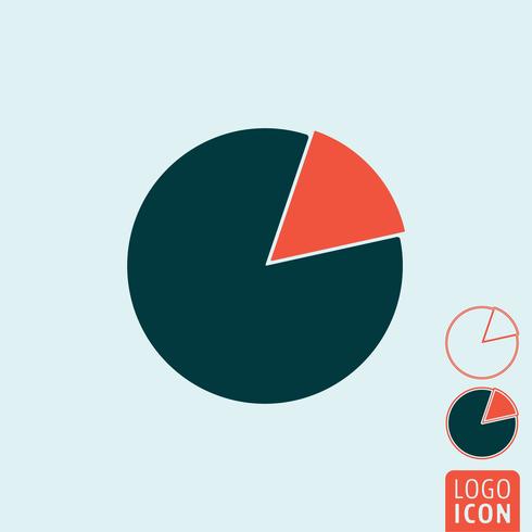 Ícone de diagrama isolado vetor