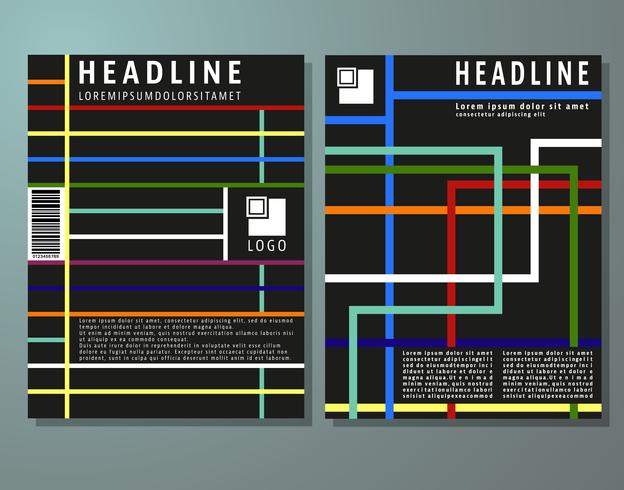 Modelo de brochuras de capa vetor