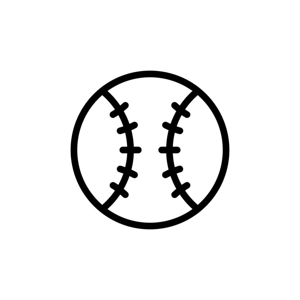 ícone de vetor de bola de beisebol