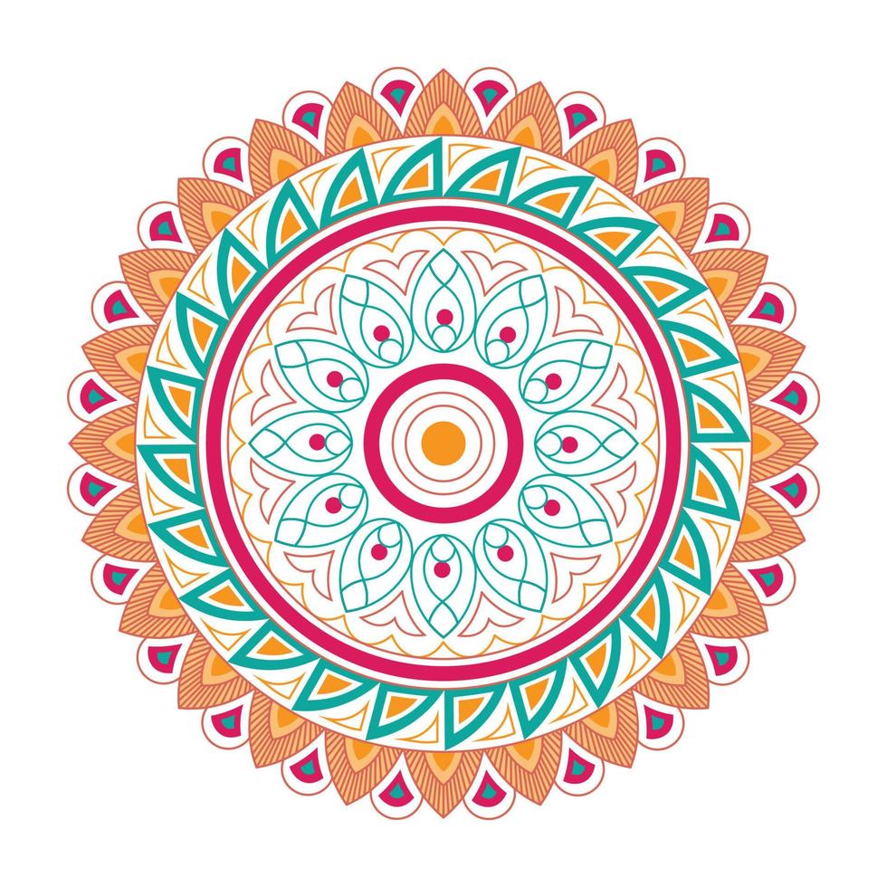mandala. padrão floral de ornamento redondo. elemento decorativo. motivo oriental. vetor em ilustração