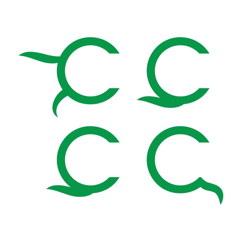 vetor abstrato letra c logotipo.