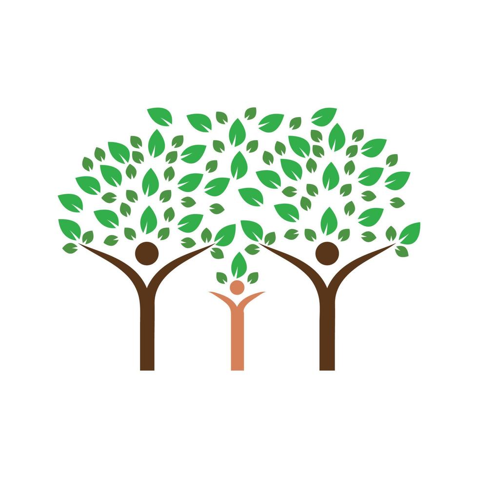 logotipo de vetor de árvore genealógica