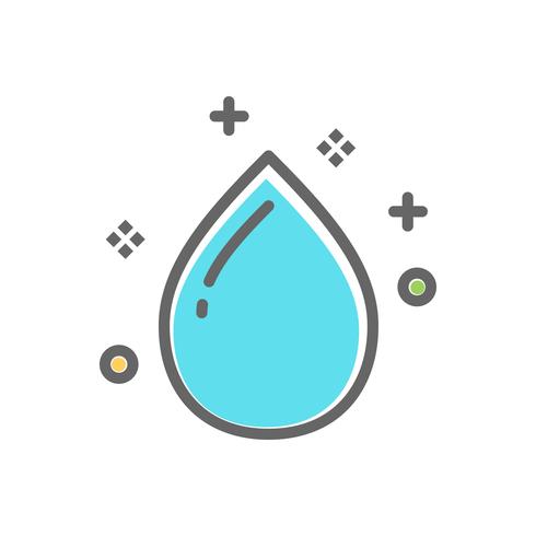 ícone de gota de água para serviço de lavandaria vetor