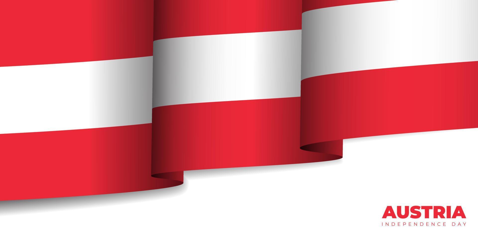 bandeira da Áustria acenando a ilustração vetorial. vetor