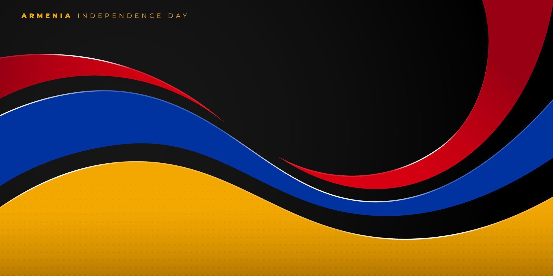 fundo abstrato vermelho, amarelo, azul e preto para o projeto do dia da independência da armênia vetor