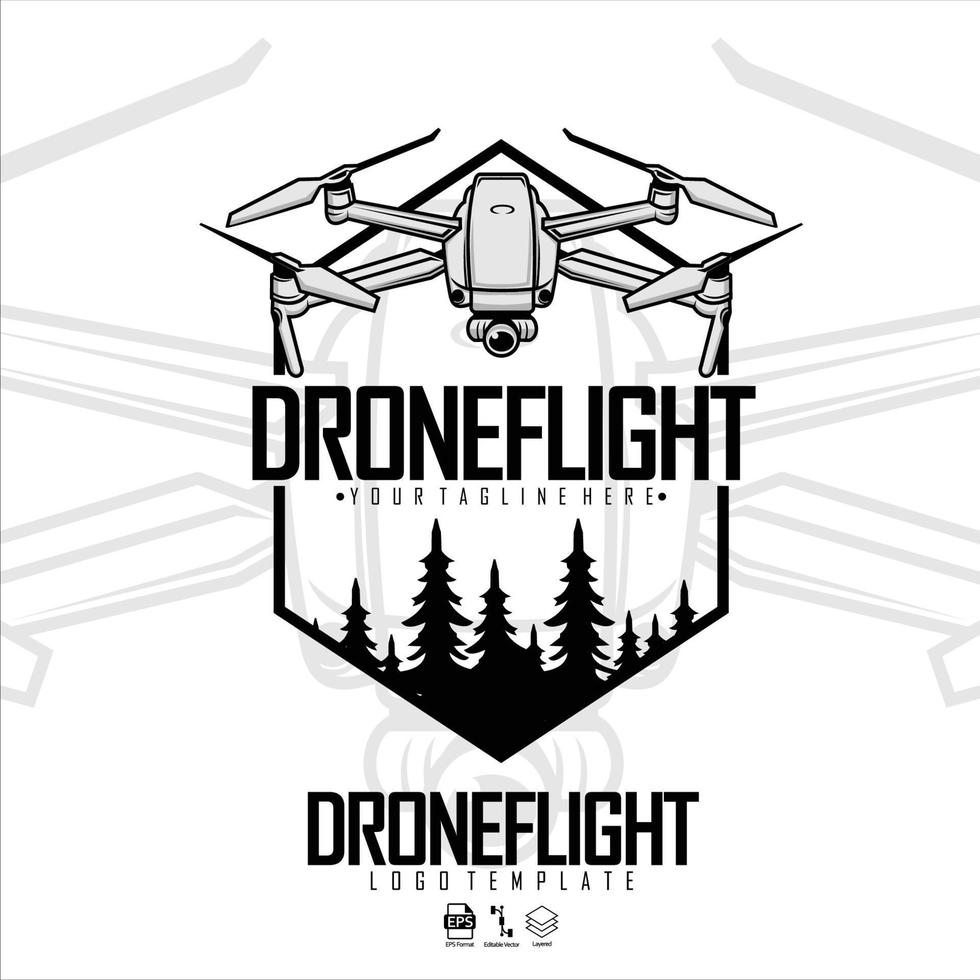 modelo de logotipo de drone, formato pronto eps 10.eps vetor