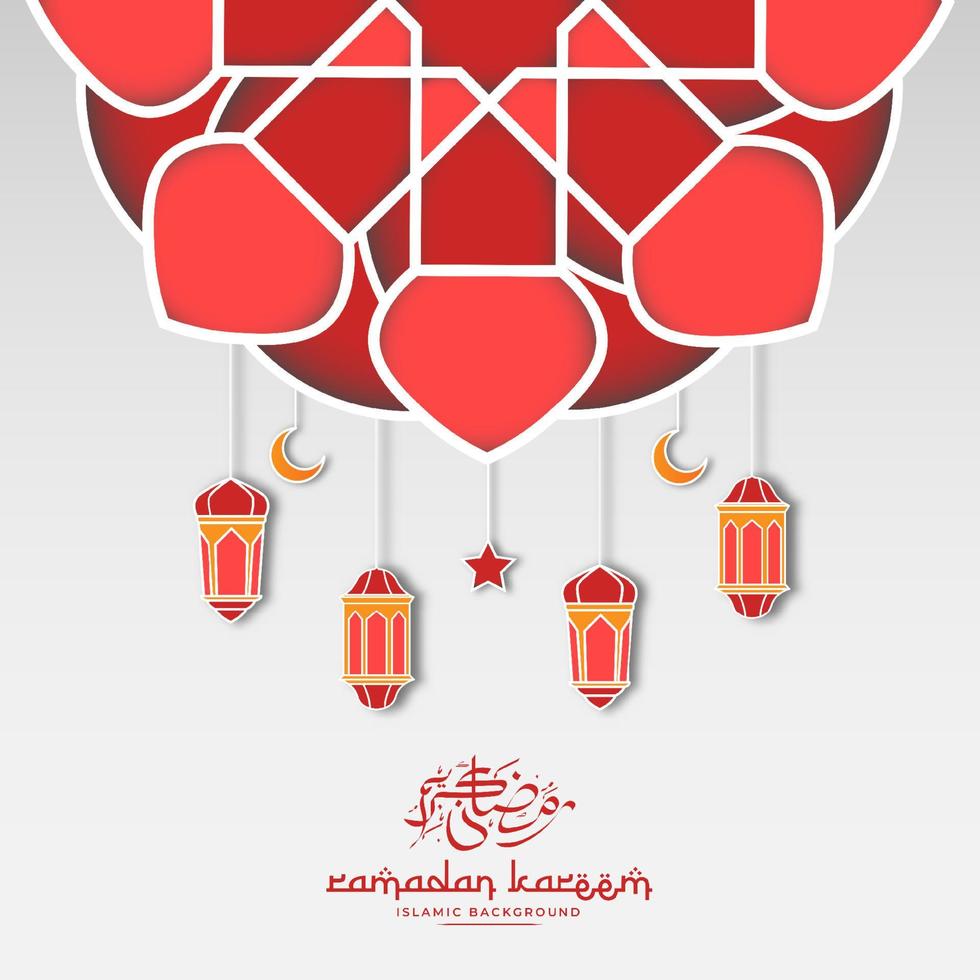 fundo ramadan kareem islâmico com mandala e ornamento. ilustração vetorial vetor