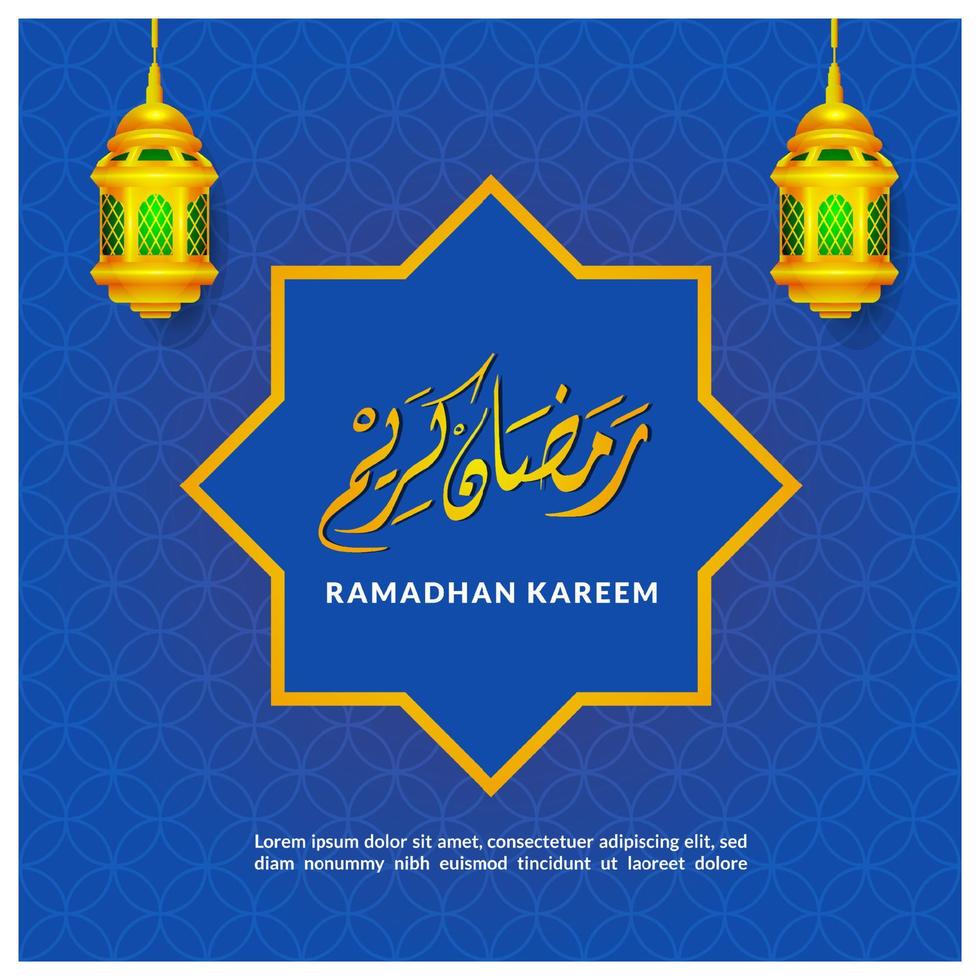 fundo ramadan kareem islâmico com mandala e ornamento. ilustração vetorial vetor