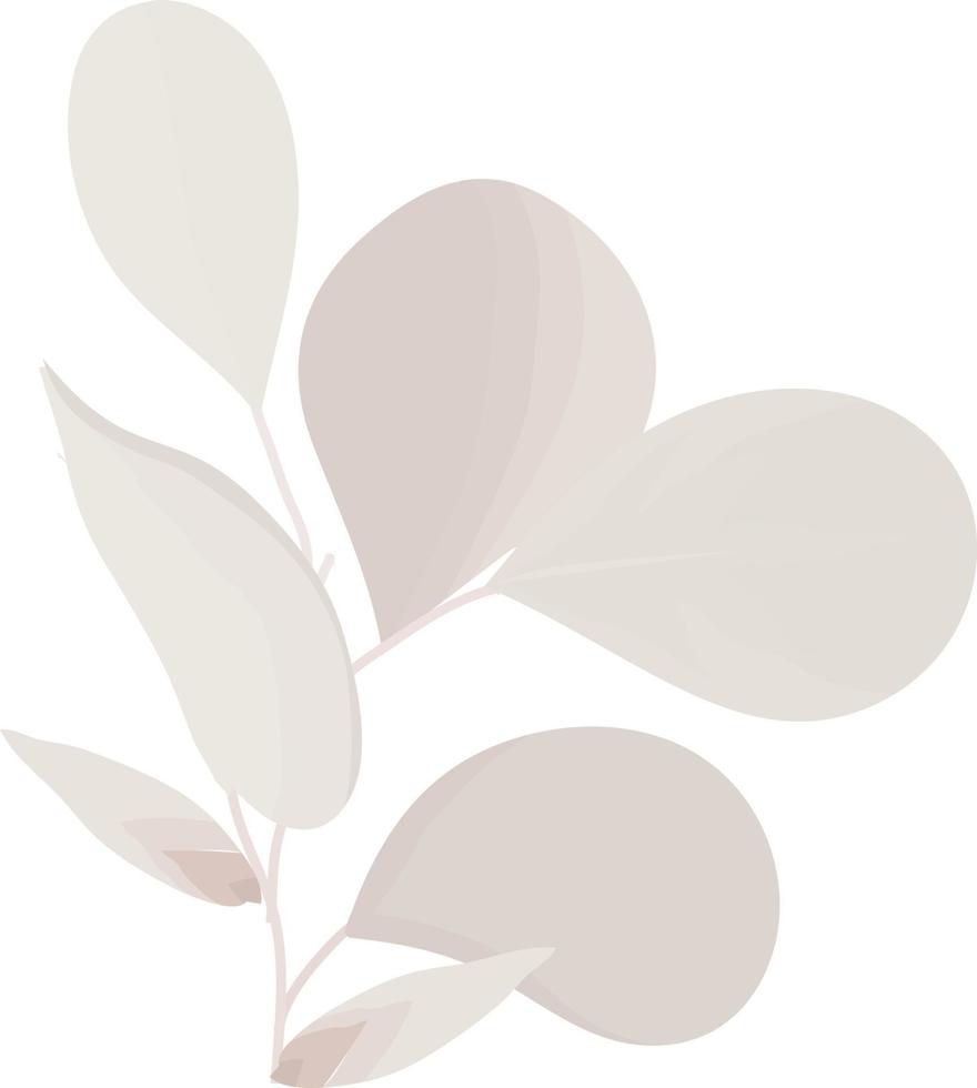 aquarela leaves.elements de nature.vector. vetor