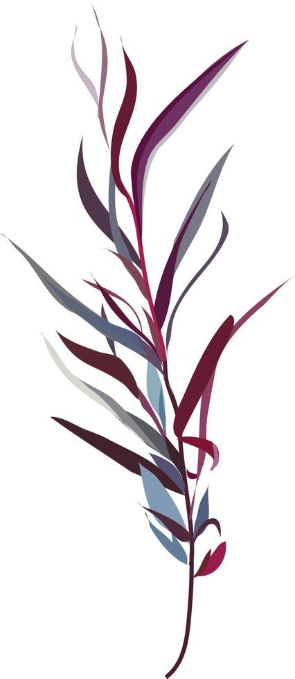 aquarela leaves.elements de nature.vector. vetor