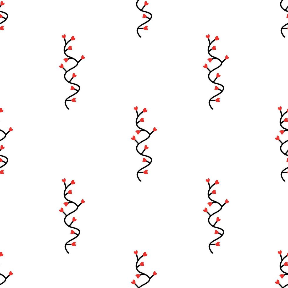 padrão perfeito com guirlanda com corações vetor