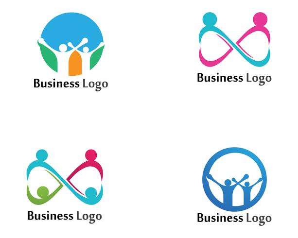 Adoção e assistência comunitária Logo template vector icon