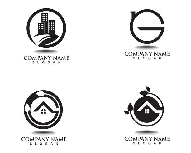 casa de propriedade e modelo de logotipos de casa vetor