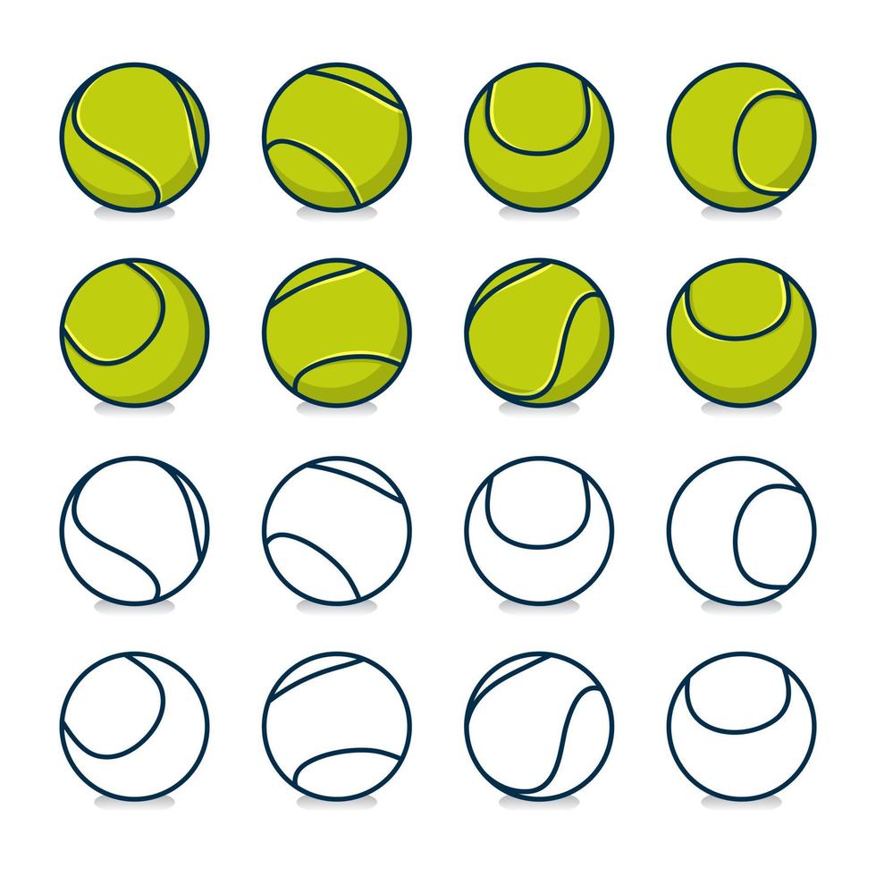 jogo de bola de tênis vetor