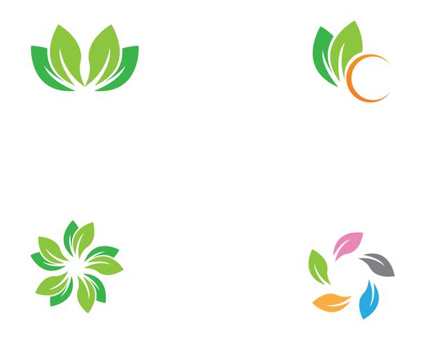 Logotipo de ícone de vetor de ecologia e modelo de símbolo