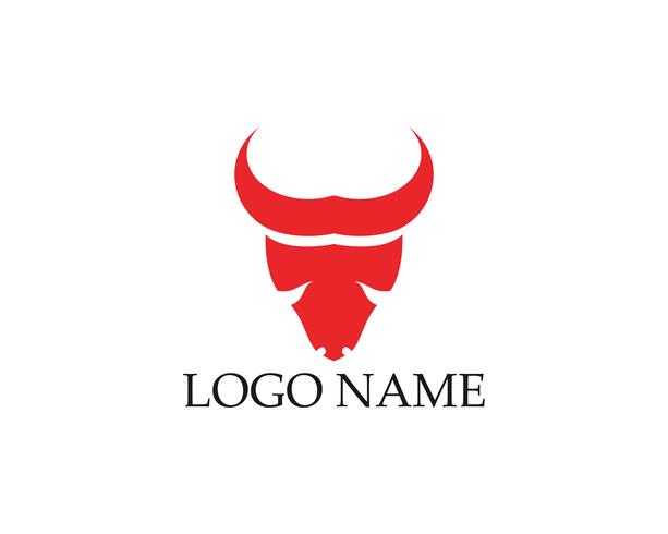 Logotipo de chifre de touro e símbolos modelo ícones app vetor