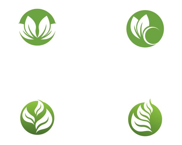 Logotipo de ícone de vetor de ecologia e modelo de símbolo