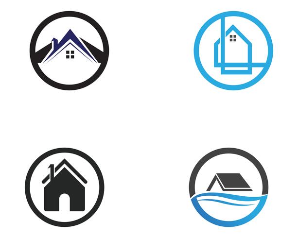 Logotipo de casa e app de ícones de modelo de símbolos vetor
