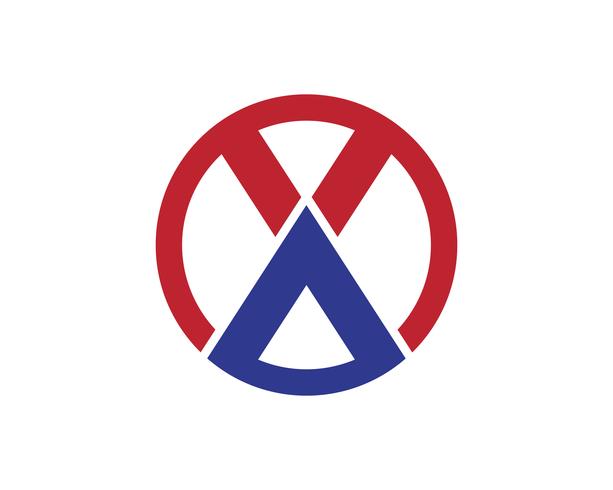X Letter Logo Template projeto do ícone do vetor ..