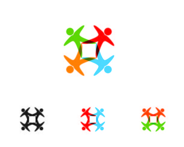 Logotipo de cuidados de saúde logotipo de pessoas e modelo de símbolos vetor