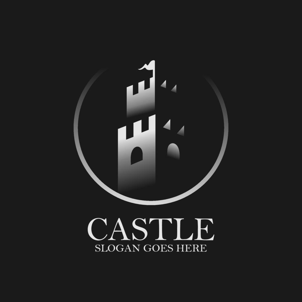 modelo de design de ícone de logotipo do castelo.ilustração vetorial vetor