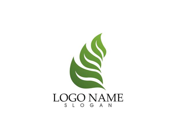 Logotipo de ícone de vetor de ecologia e modelo de símbolo