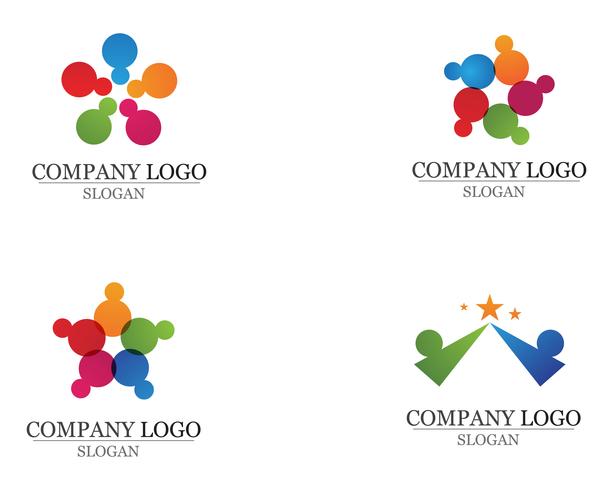 As pessoas da comunidade importam logotipo e vetor de modelo de símbolos