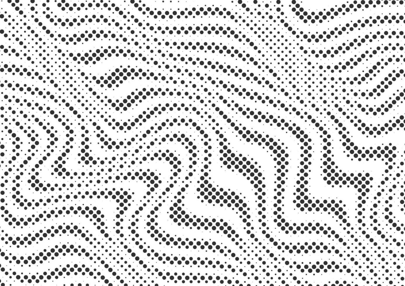 fundo de meio-tom de pontos preto e branco ondulado abstrato vetor